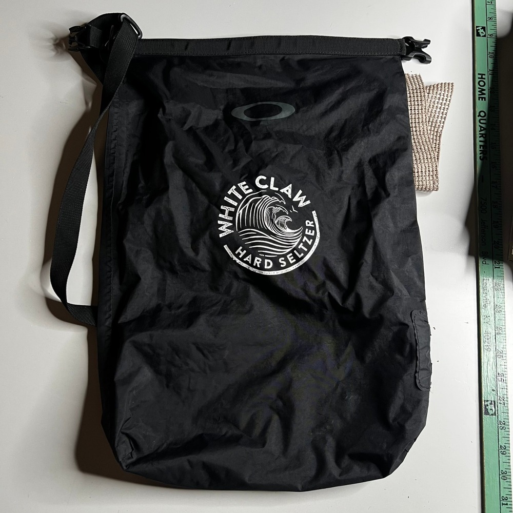 Oakley White Claw Hard Seltzer Dry Bag Black Roll‎ Top Crossbody FOS901101 01K
